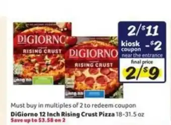 Winn Dixie Digiorno 12 Inch Rising Crust Pizza offer