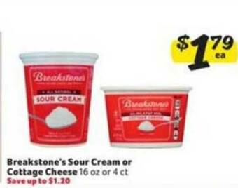 Winn Dixie Breakstone's Sour Cream Or Cottage Cheese offer