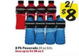 Winn Dixie 8 Pk Powerade offer