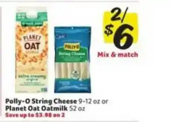 Winn Dixie Polly-o String Cheese Planet Oat Oatmilk offer