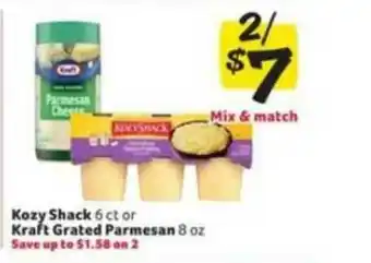 Winn Dixie Kozy Shack Kraft Grated Parmesan offer