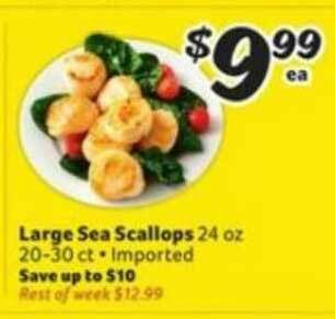 Winn Dixie Large Sea Scallops offer