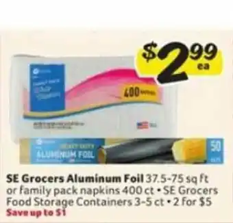 Winn Dixie Se Grocers Aluminium Foil offer