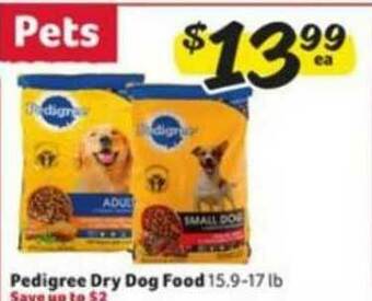 Winn Dixie Pedigree Dry Dog Food offer