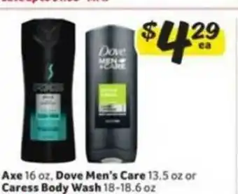 Winn Dixie Axe Dove Men's Care Caress Body Wash offer