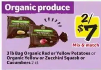 Winn Dixie 3 Lg Bag Organic Red Or Yellow Poataoes Or Organic Yellow Or Zucchini Squash Or Cucumbers offer