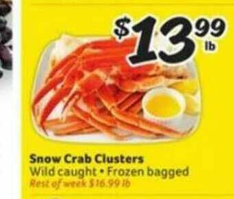 Winn Dixie Snow Crab Clusters offer