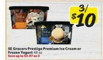 Winn Dixie Se Grocers Prestige Premium Ice Cream Or Frozen Yogurt offer