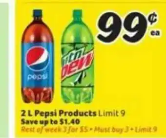 Winn Dixie 2 L Pepsi Products offer