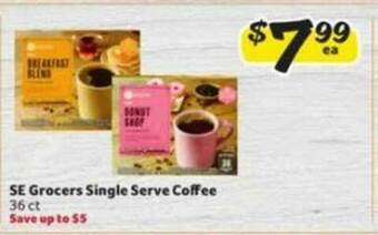 Winn Dixie Se Grocers Single Serve Coffee offer