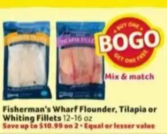 Winn Dixie Fisherman's Warf Flounder Tilapia Or Whiting Fillets offer