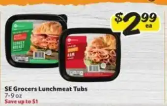 Winn Dixie Se Grocers Lunchmeat Tubs offer