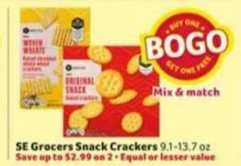 Winn Dixie Se Grocers Snack Crackers offer