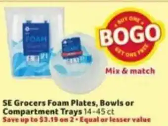 Winn Dixie Se Grocers Foam Plates Bowls Or Compartment Trays offer