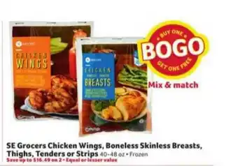 Winn Dixie Se Grocers Chicken Wings Boneless Skinless Breasts Thighs Tenders Or Strips offer