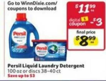 Winn Dixie Persil Liquid Laundry Detergent offer