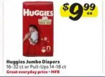 Winn Dixie Huggies Jumbo Diapers offer