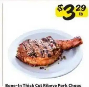 Winn Dixie Bone-in Thick Cut Ribeye Pork Chops offer