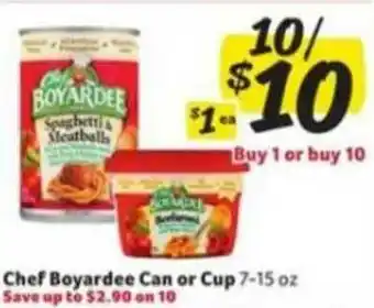 Winn Dixie Chef Boyardee Can Or Cup offer