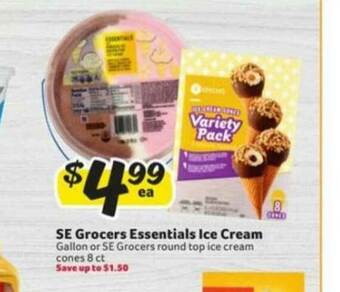 Winn Dixie Se Grocers Essentials Ice Cream offer