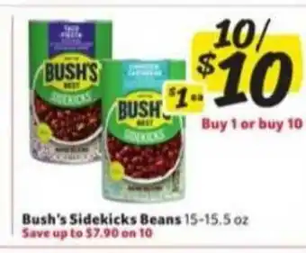 Winn Dixie Bush's Sidekicks Beans offer