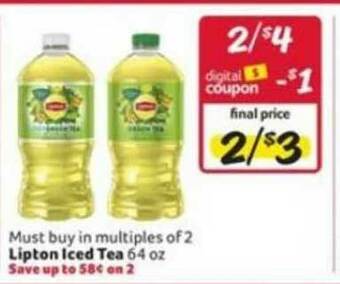 Winn Dixie Lipton Iced Tea offer