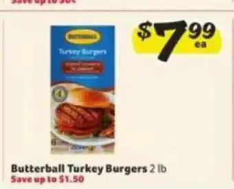 Winn Dixie Butterball Turkey Burgers offer