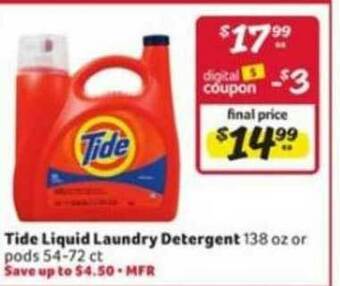 Winn Dixie Tide Liquid Laundry Detergent offer