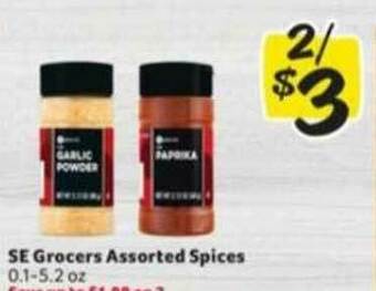 Winn Dixie Se Grocers Assorted Spices offer