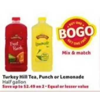 Winn Dixie Turkey Hill Tea Punch Or Lemonade offer