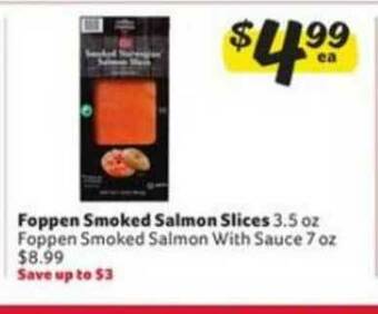 Winn Dixie Foppen Smoked Salmon Slices offer