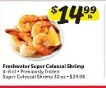 Winn Dixie Freshwater Super Colossal Shrimp offer