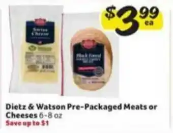 Winn Dixie Dietz & Watson Pre-packaged Meats Or Cheeses offer