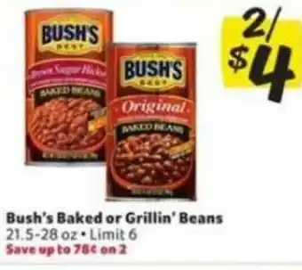 Winn Dixie Bush's Baked Ro Grillin' Beans offer