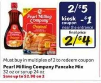 Winn Dixie Pearl Milling Company Pancake Mix offer