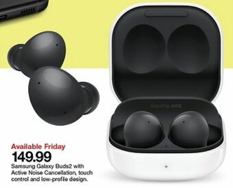 Target Samsung Galaxy Buds2 With Active Noise Cancellation, Touch Control And Low-Profile Design offer