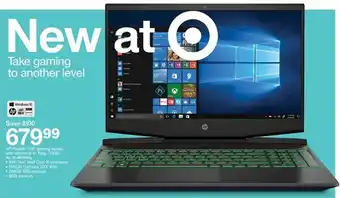 Target HP Pevilion 15.6" Gaming Laptop With Windows 10. offer