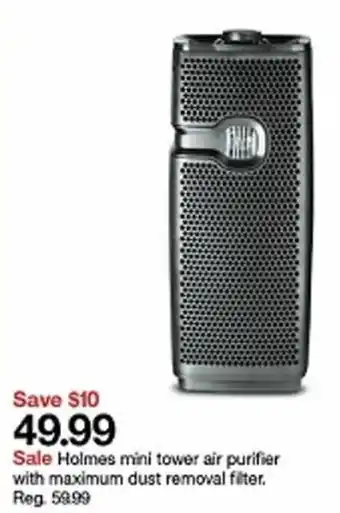 Target Holmes Mini Tower Air Purifier With Maximum Dust Removal Filter offer