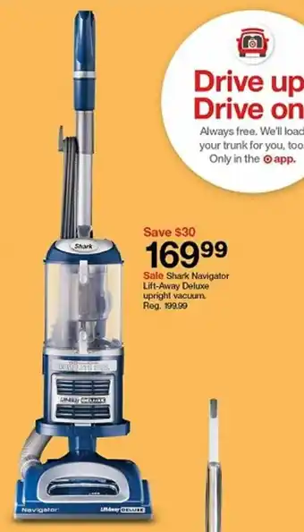 Target Shark Navigator Lif-Away Deluxe Upright Vacuum offer