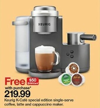 Target Keurig K-Café Special Edition Single-Serve Coffee, Latte And Cappuccino Maker offer