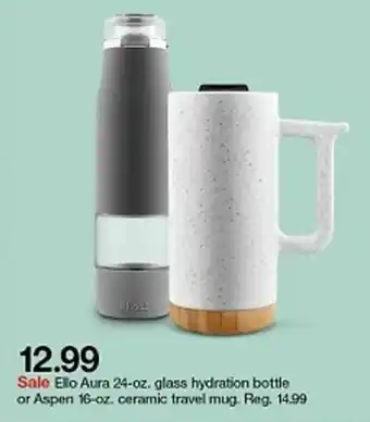 Target Ello Aura 24-Oz Glass Hydration Bottle Or Aspren 16- oz offer