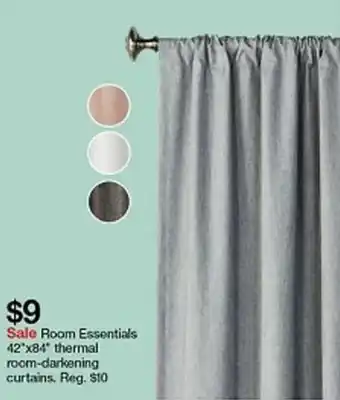 Target Room Essentials 42"x24" Thermal Room-Darkening Curteins offer