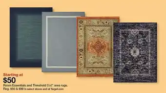 Target Room Essentials And Threshold 5'x7' Area Rugs offer