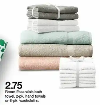 Target Room Essentials Bath Towel 2-Pk. Hand Towels Or 6-Pk Washclothes offer
