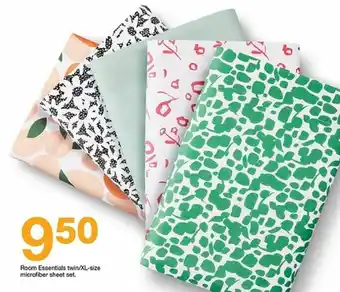 Target Room Essentials Twin/XL-Size Microfiber Sheet Set offer