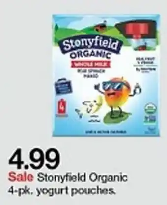 Target Stonyfield Organic 4-Pk Yogurt Pouches offer
