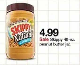 Target Skippy 40-Oz Peanut Butter Jar offer