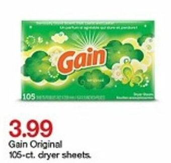 Target Gain Original 106-Ct Dryer Sheets offer