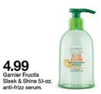 Target Garnier Fructis Sleek & Shine 5.1 oz Anti-Frizz Serum offer