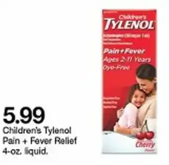 Target Children's Tylenol Pain + Fever Relief 4 oz Liquid offer